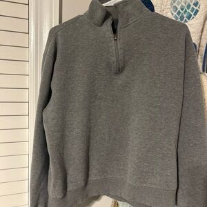 Classic Gray Zip-Up Men's Sweater